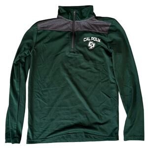 Nike Cal Poly Mustang Green Long Sleeve Loose Fit  1/4 Zip Shirt - Youth Medium